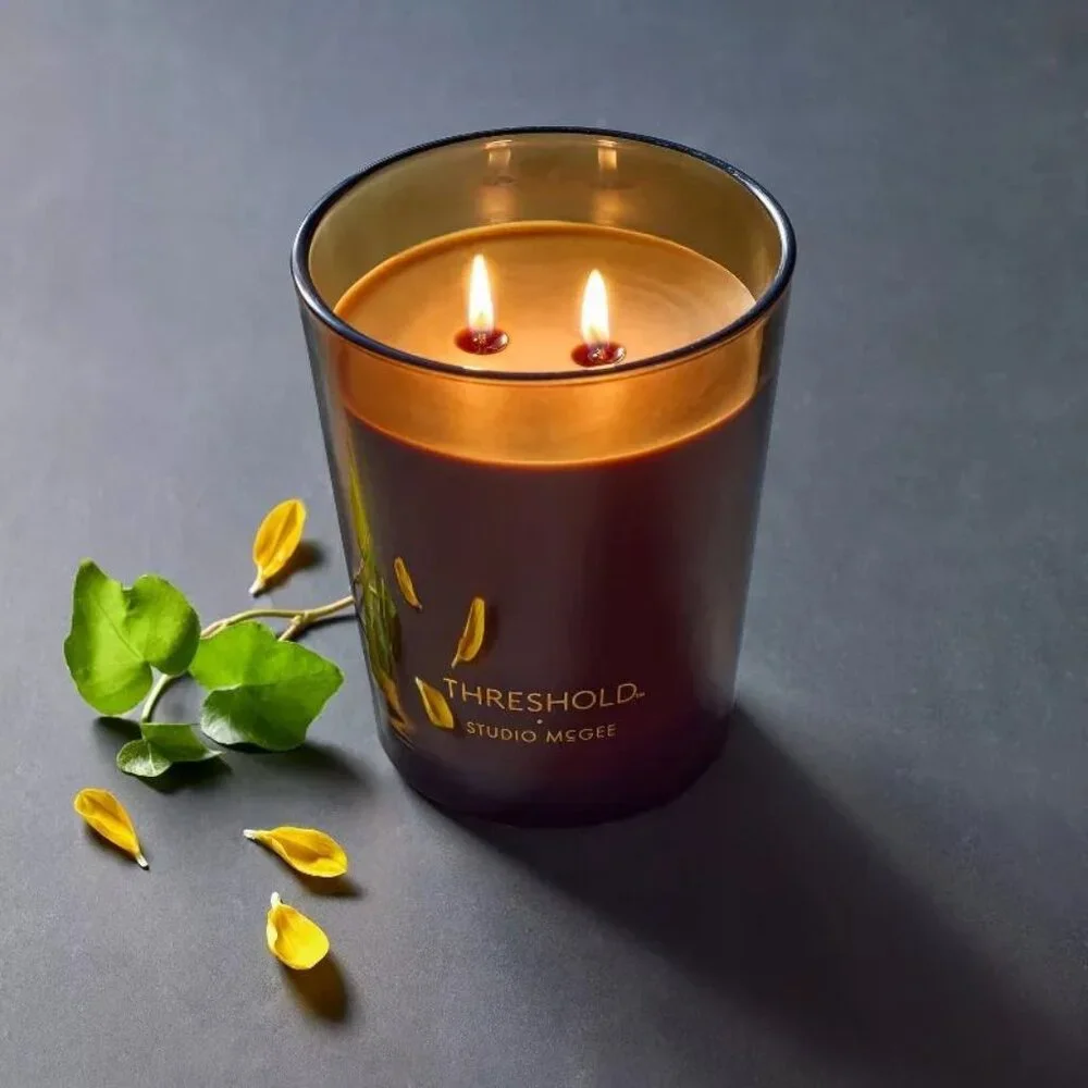 20oz Sunflower & Ivy‎ 2-Wick Glass Candle – Threshold Studio McGee, Target 2025